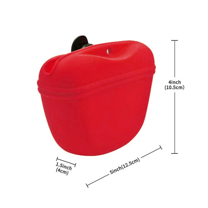 RoyalCare Silicone Dog Treat Pouch-Small Training Bag-Portable Dog Treat Bag for Leash with Magnetic Closure and Waist Clip[US Design Patent] - Image 2